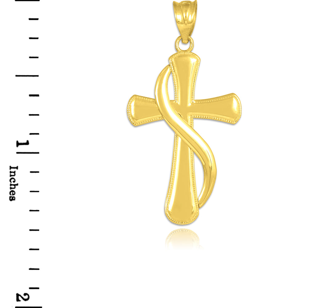 Gold Flame of the Holy Spirit Cross, view 2