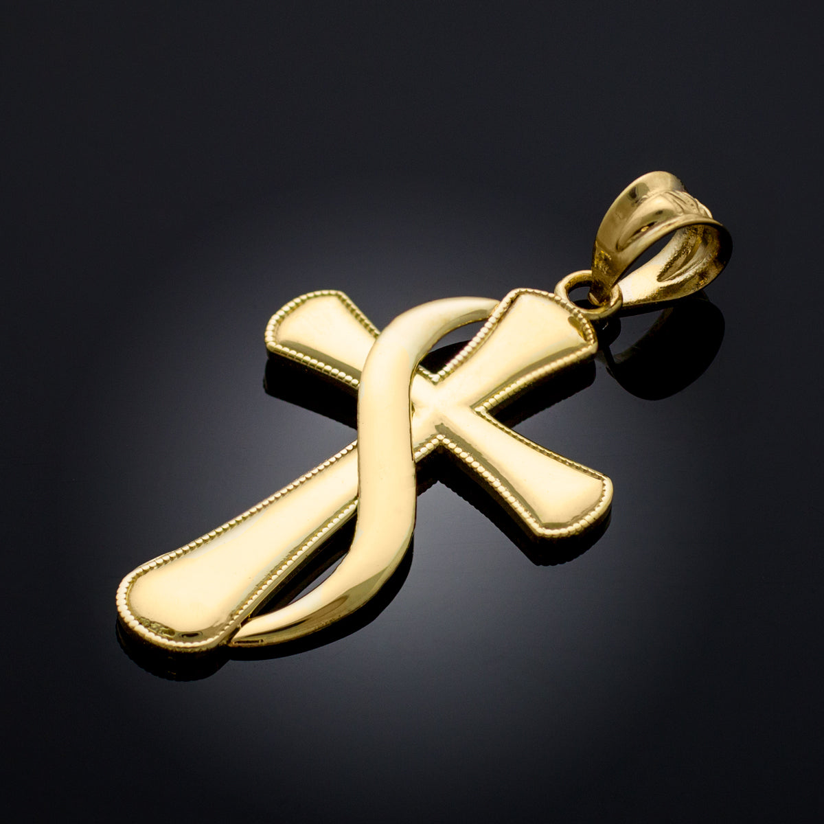 Gold Flame of the Holy Spirit Cross, view 3