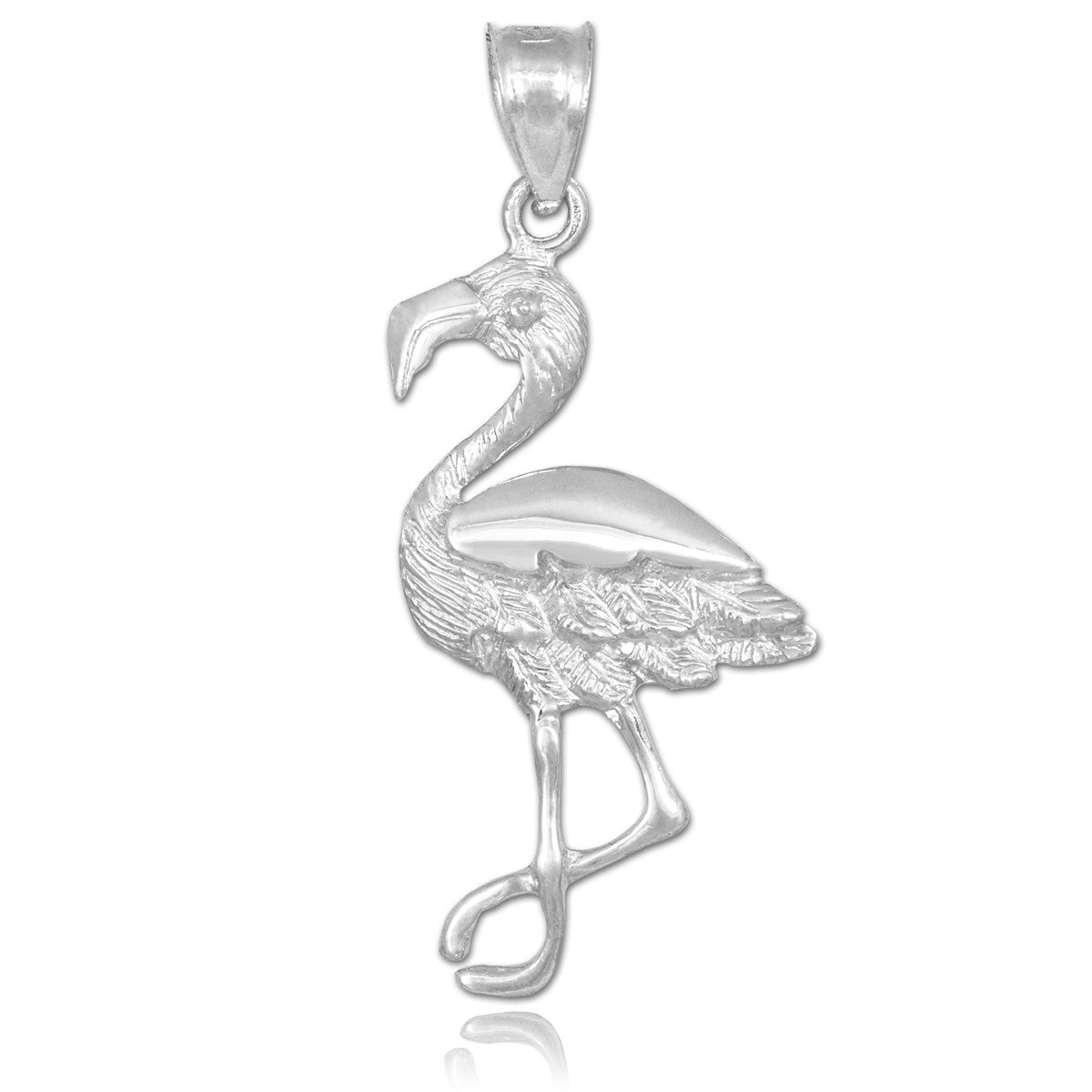 Gold Flamingo Pendant Necklace, view 4