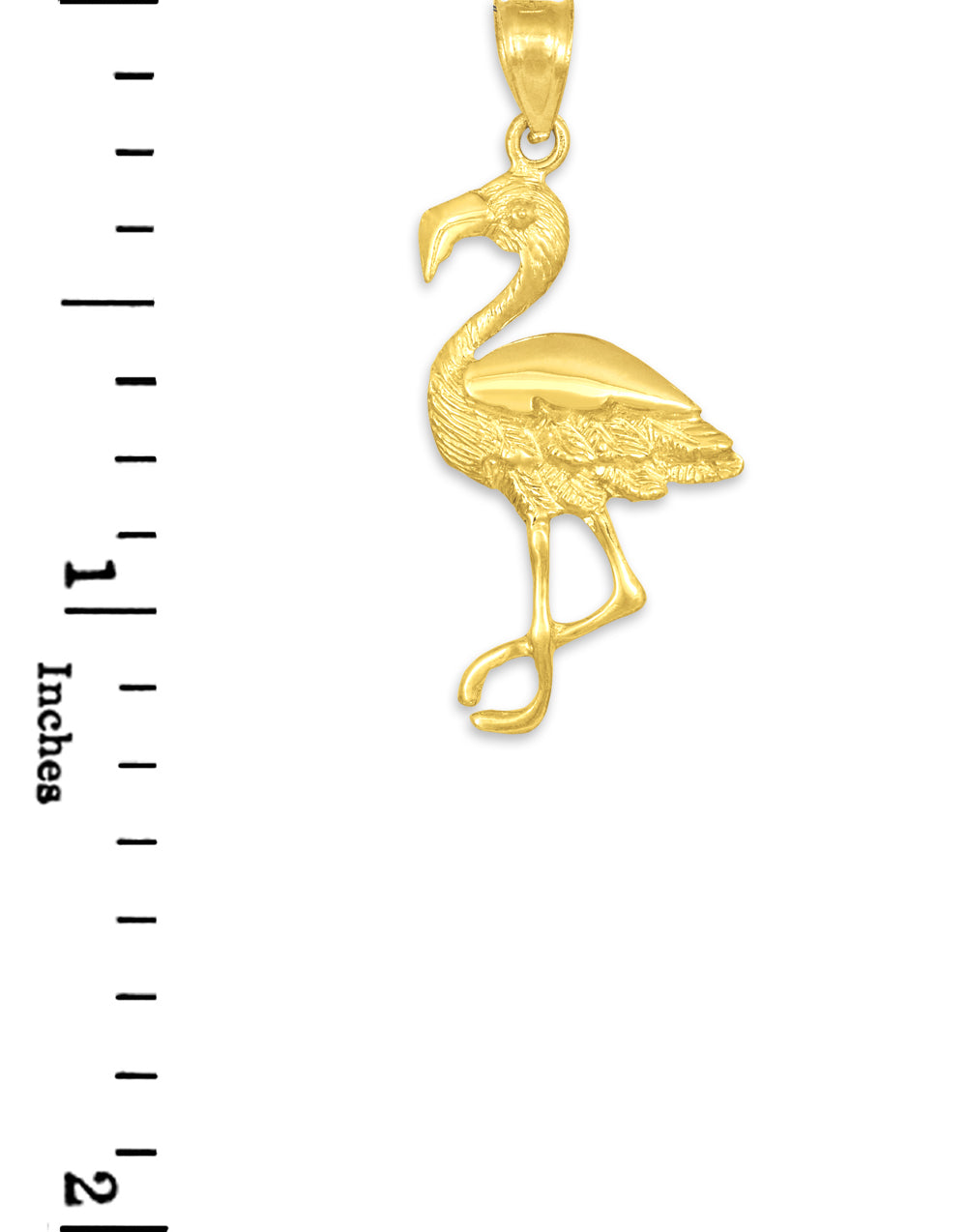 Gold Flamingo Pendant Necklace, view 5