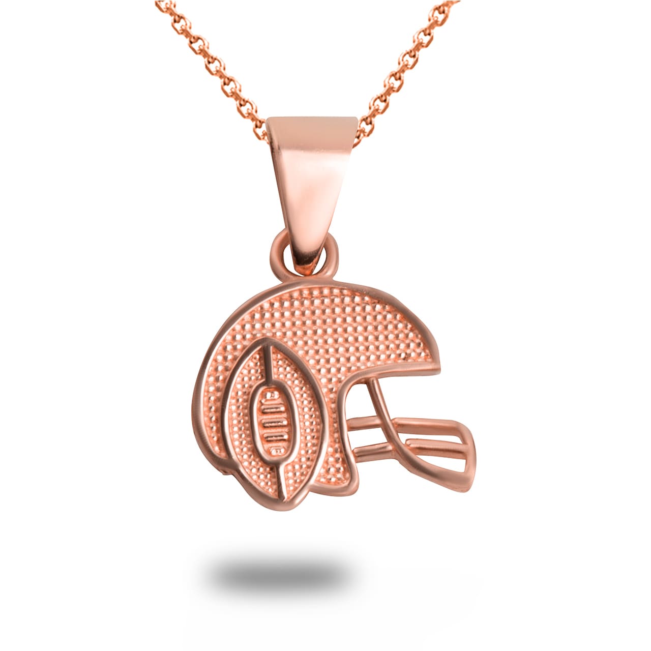 Gold Football Helmet Sports Pendant Necklace, view 7