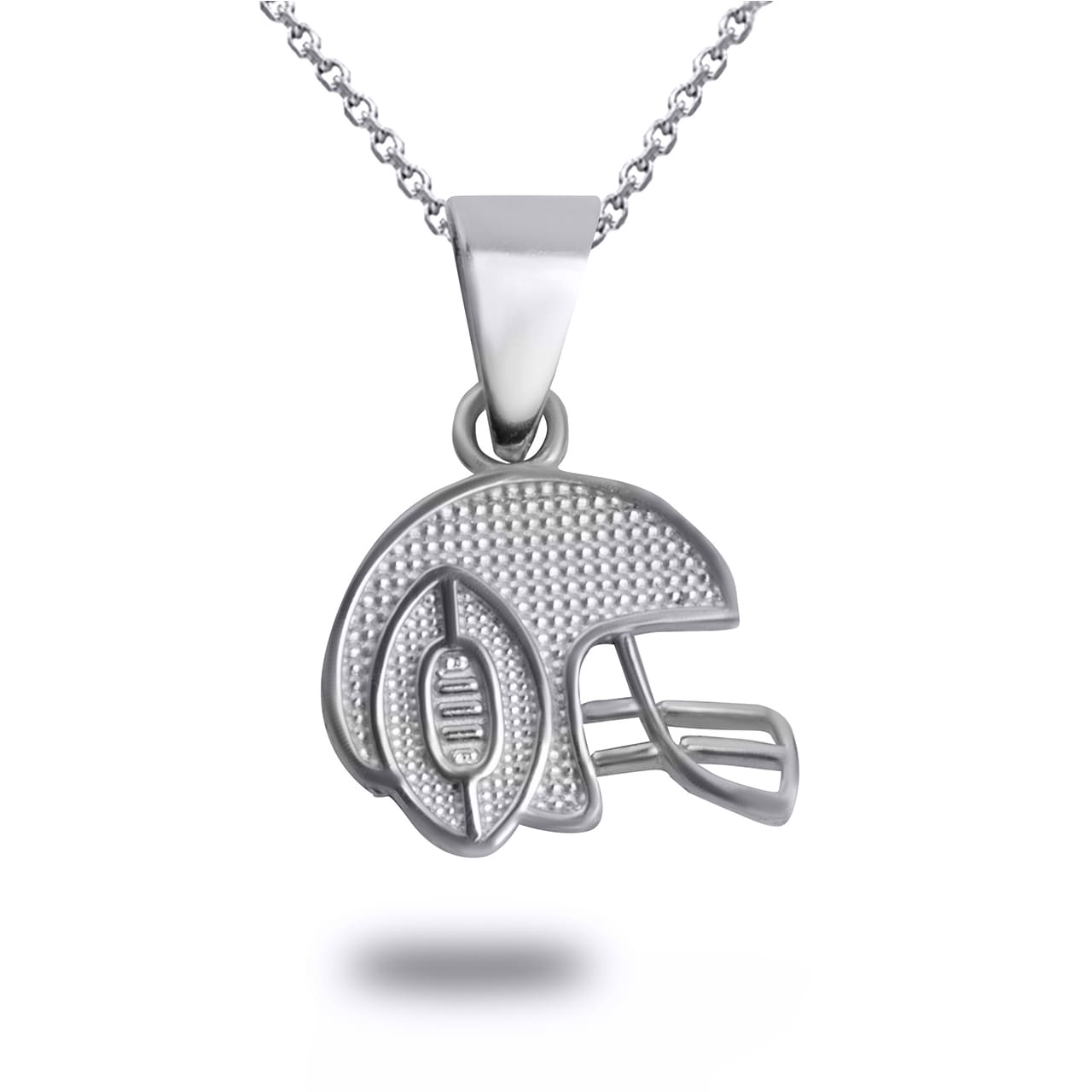 Gold Football Helmet Sports Pendant Necklace, view 9