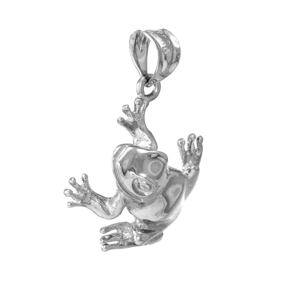 Gold Frog Pendant Necklace, view 8