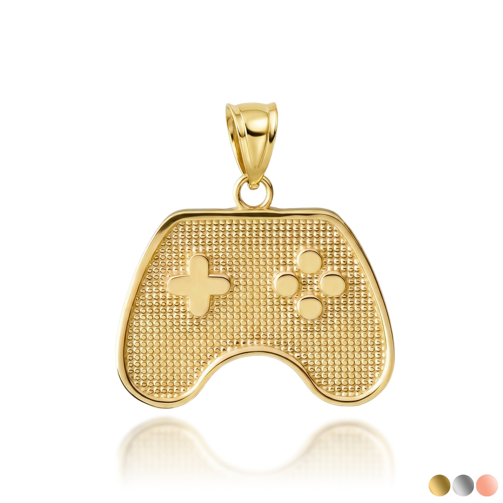 Gold Game Control Pendant Necklace