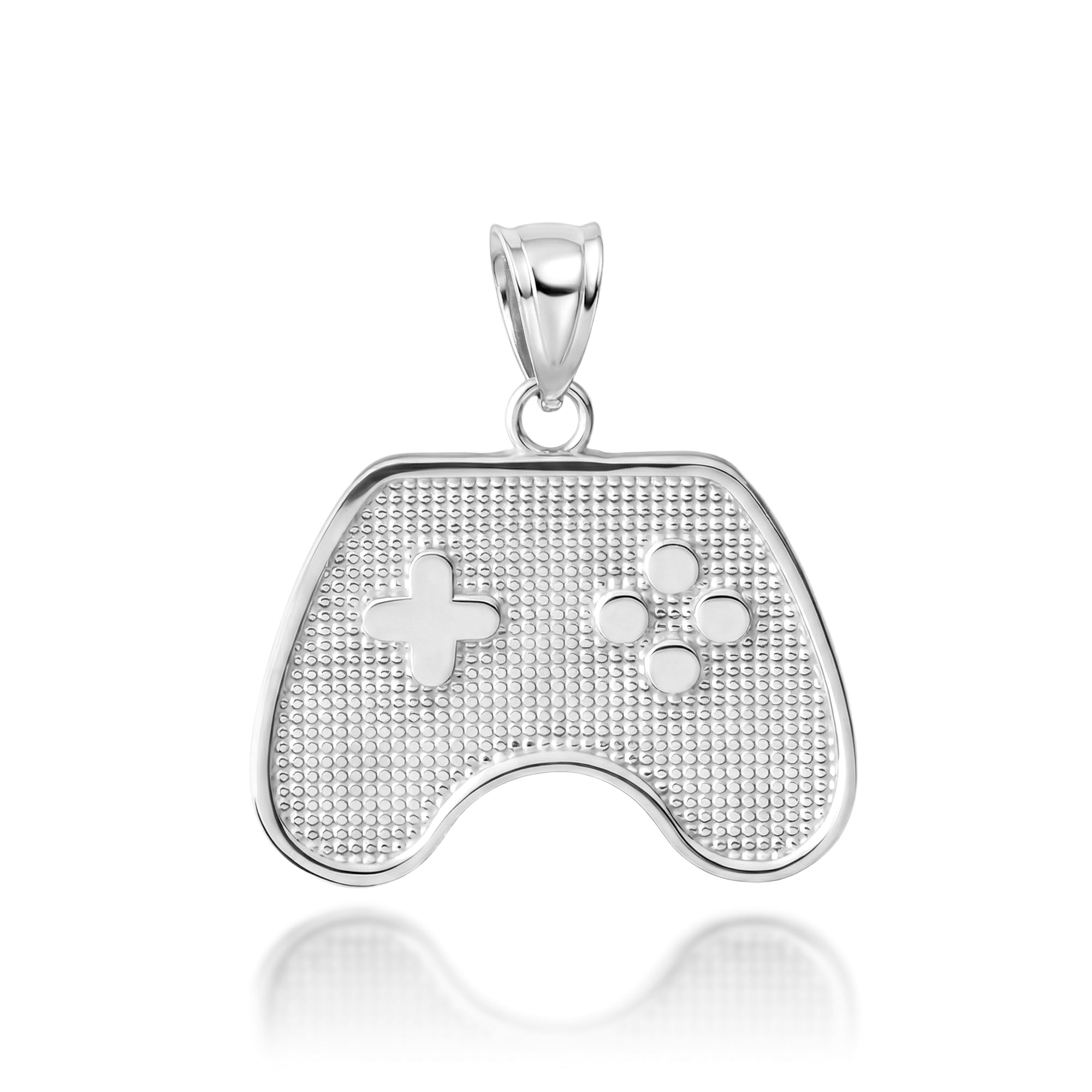 Gold Game Control Pendant Necklace, view 7