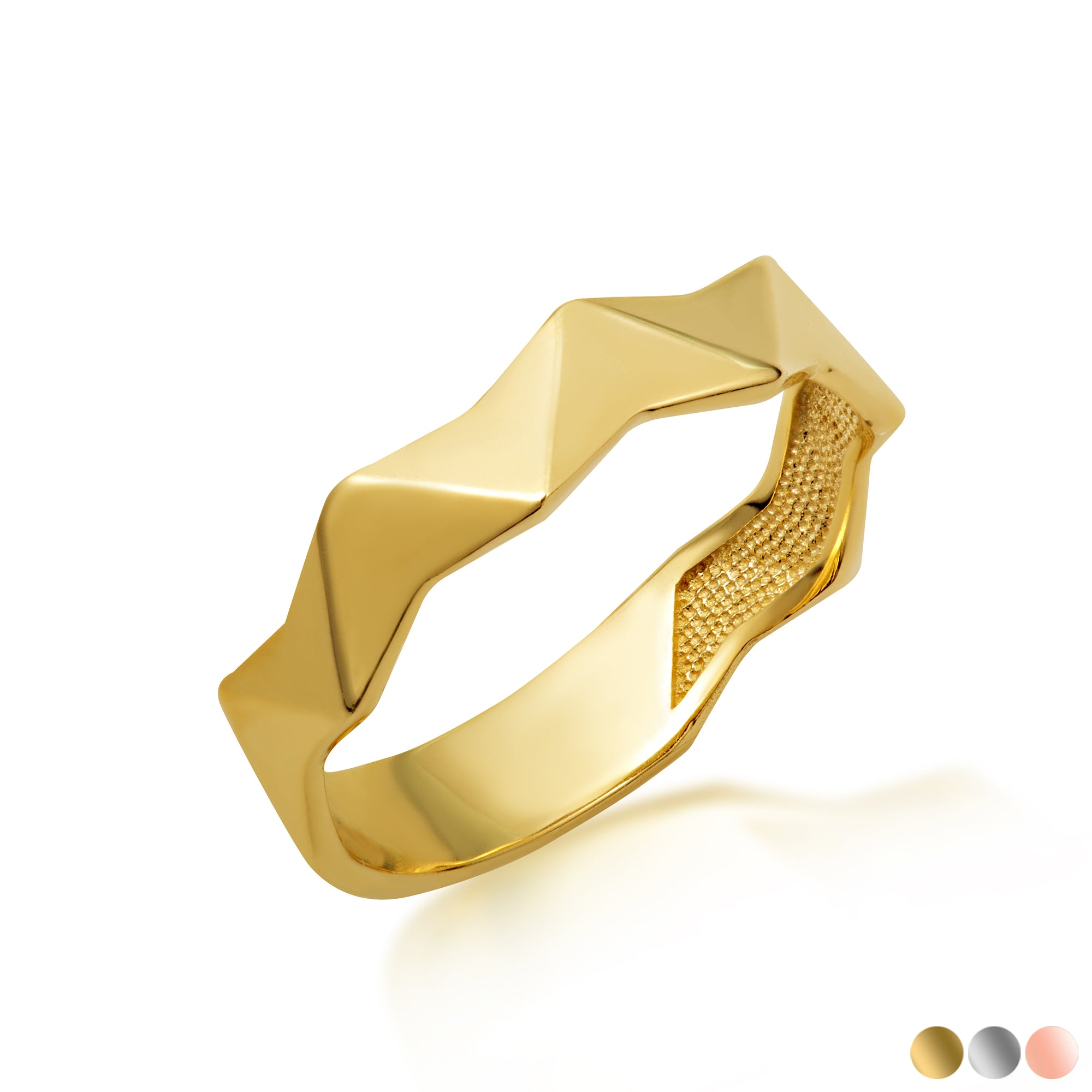 Gold Geometric Band Ring