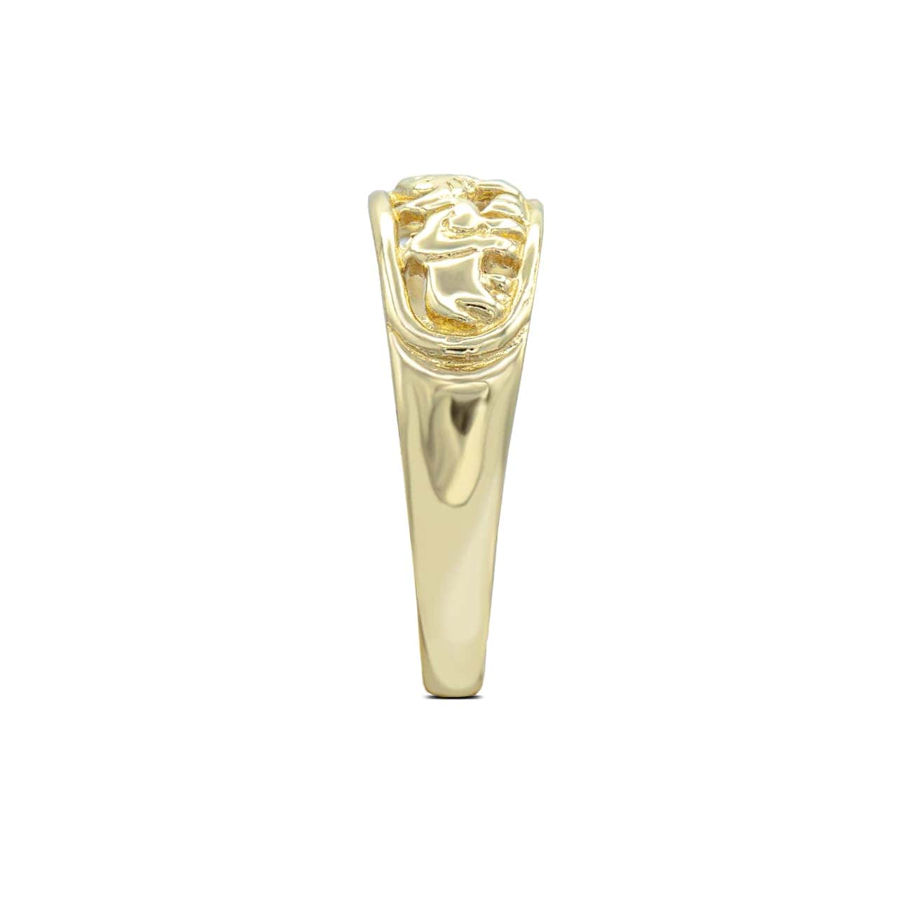 Gold Good Luck Elephant Family Ring, view 4