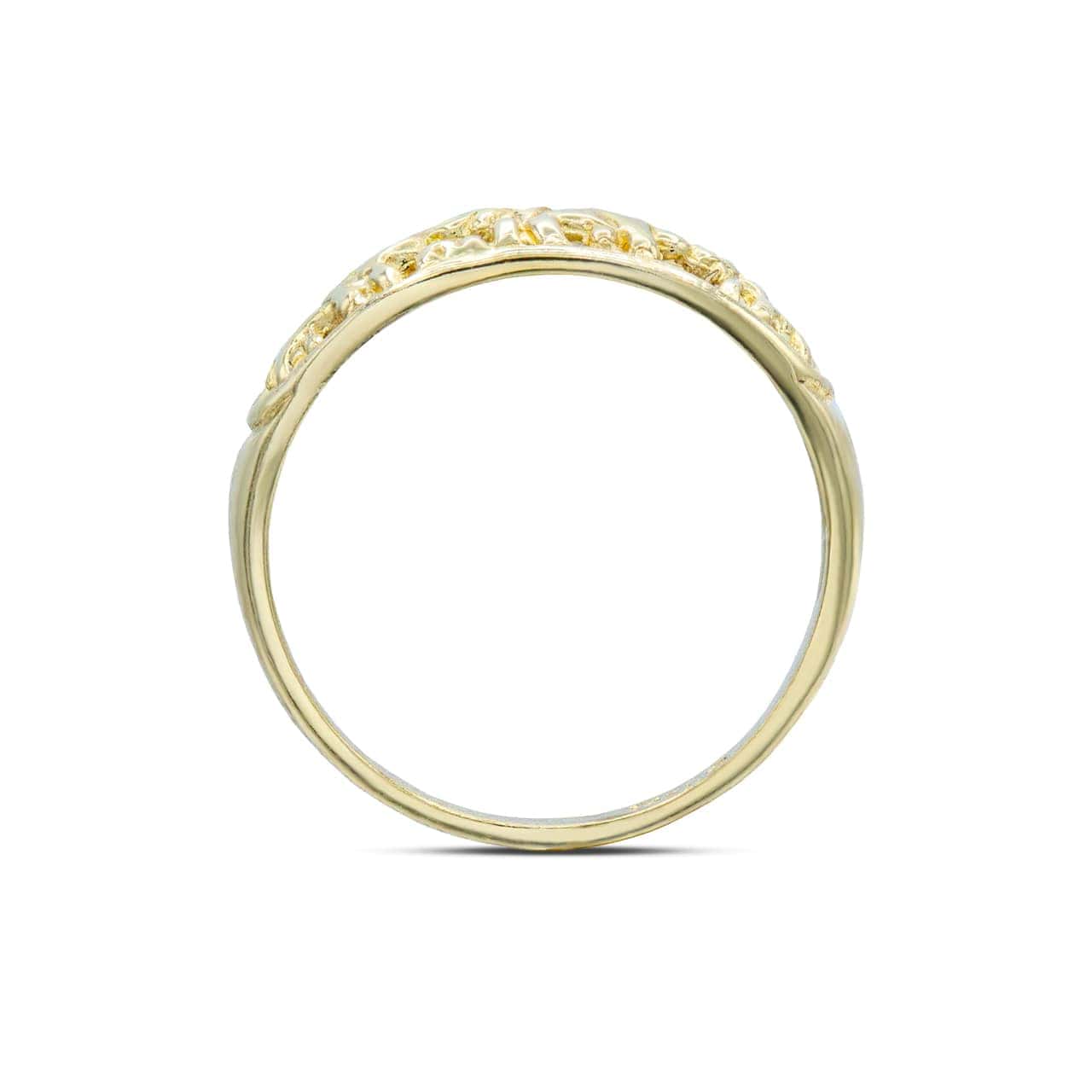 Gold Good Luck Elephant Family Ring, view 5