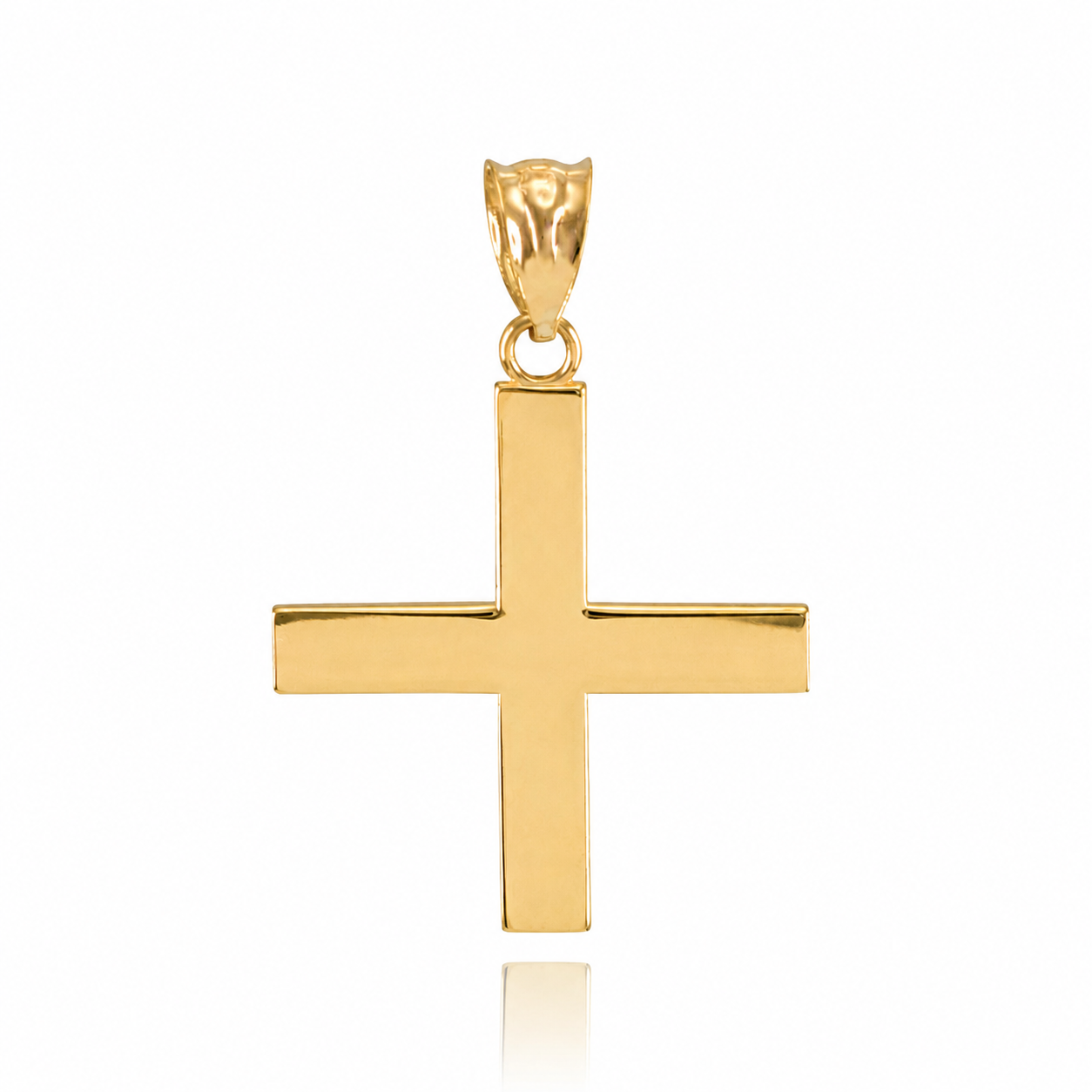 Gold Greek Cross Pendant Necklace