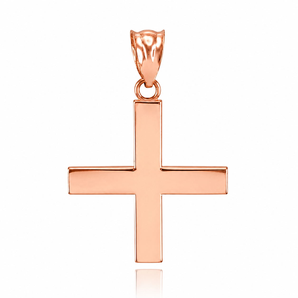 Gold Greek Cross Pendant Necklace, view 4