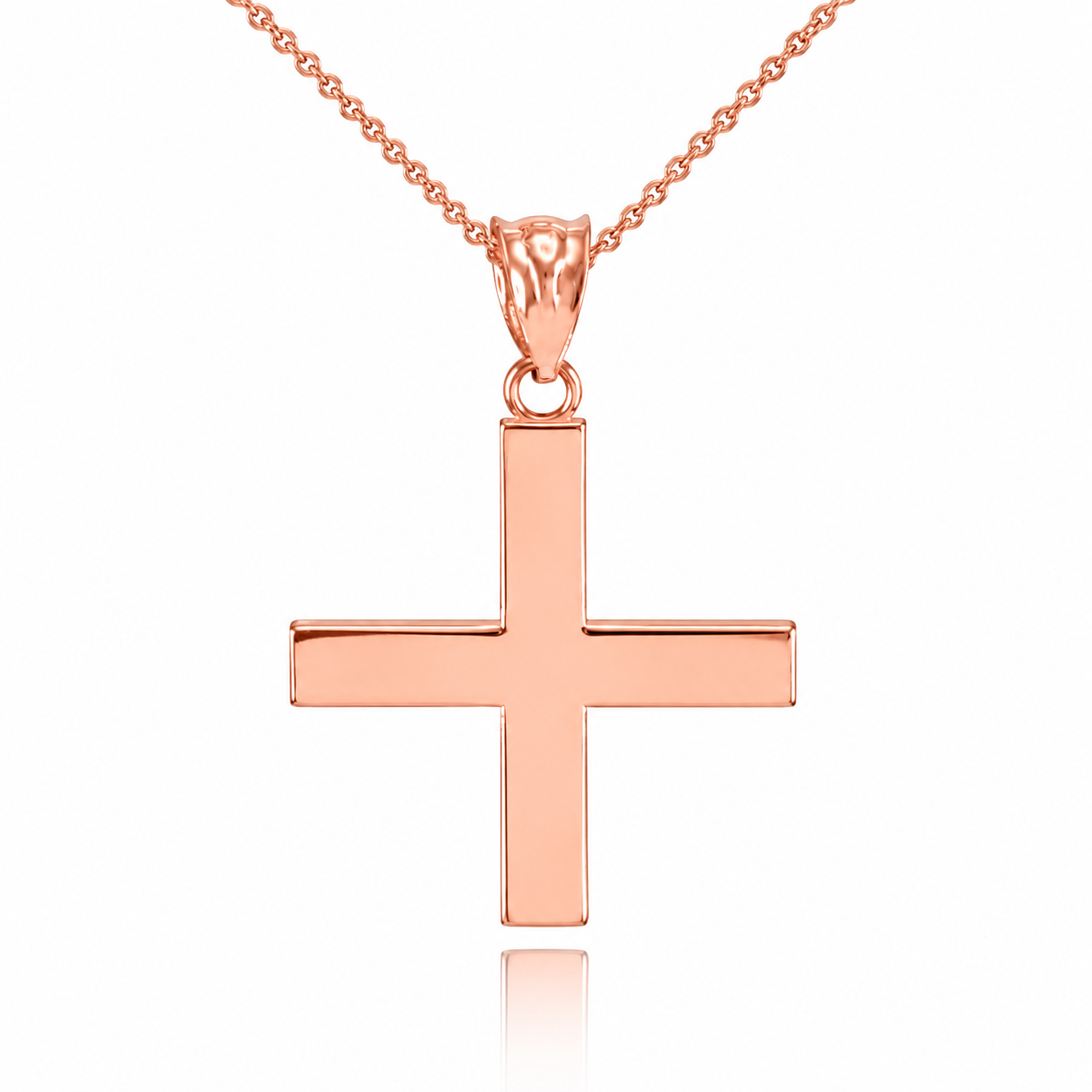 Gold Greek Cross Pendant Necklace, view 5