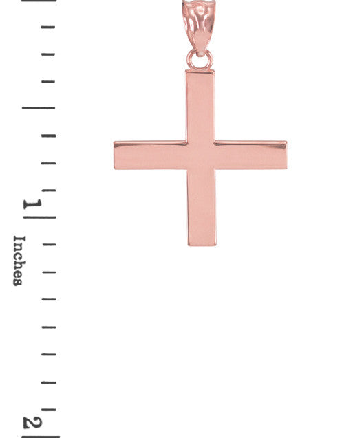 Gold Greek Cross Pendant Necklace, view 6