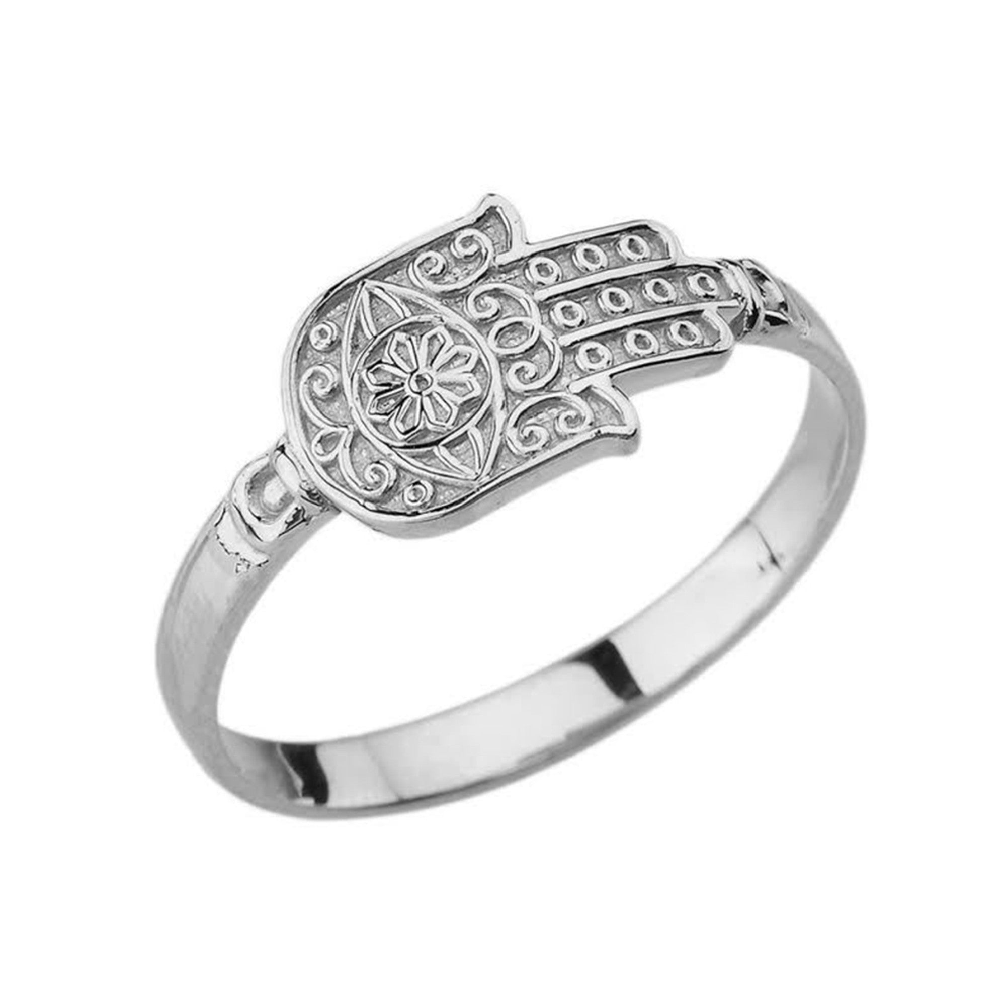 Gold Hamsa Ring, view 2