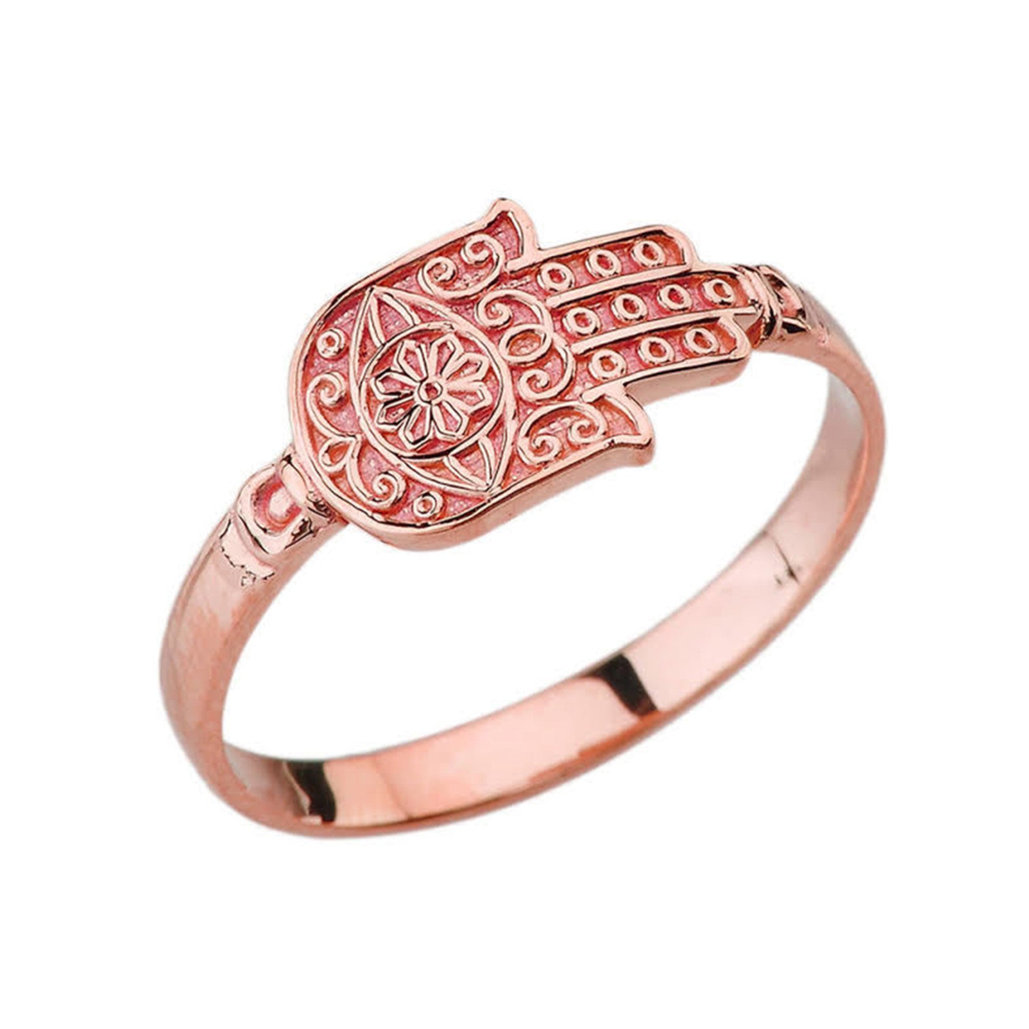 Gold Hamsa Ring, view 3