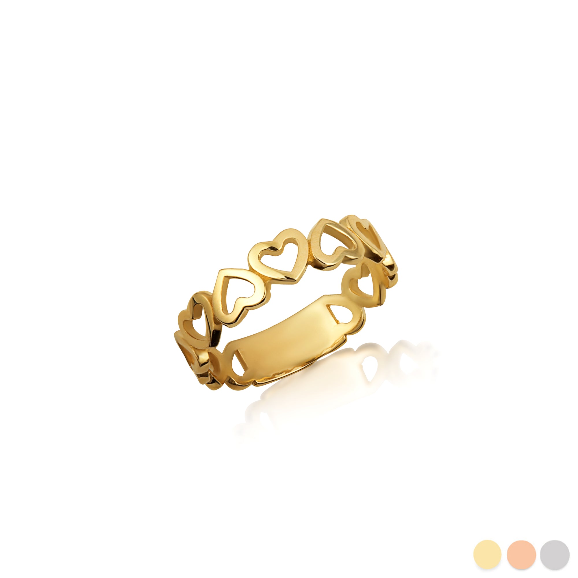Gold Heart Band Ring