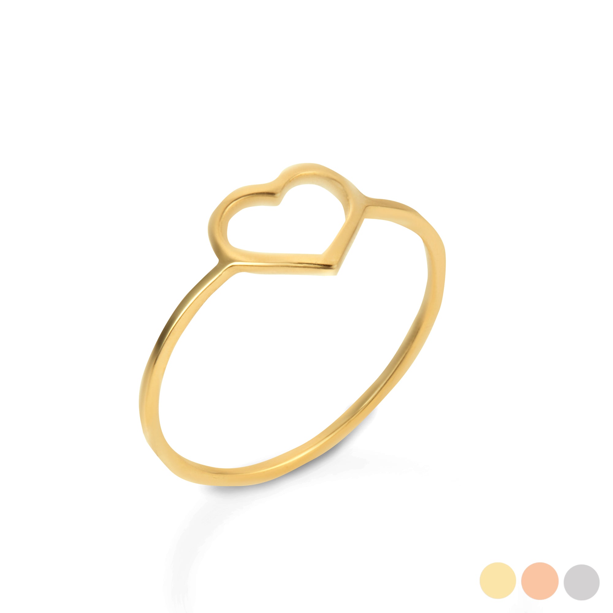 Gold Heart Shape Ring