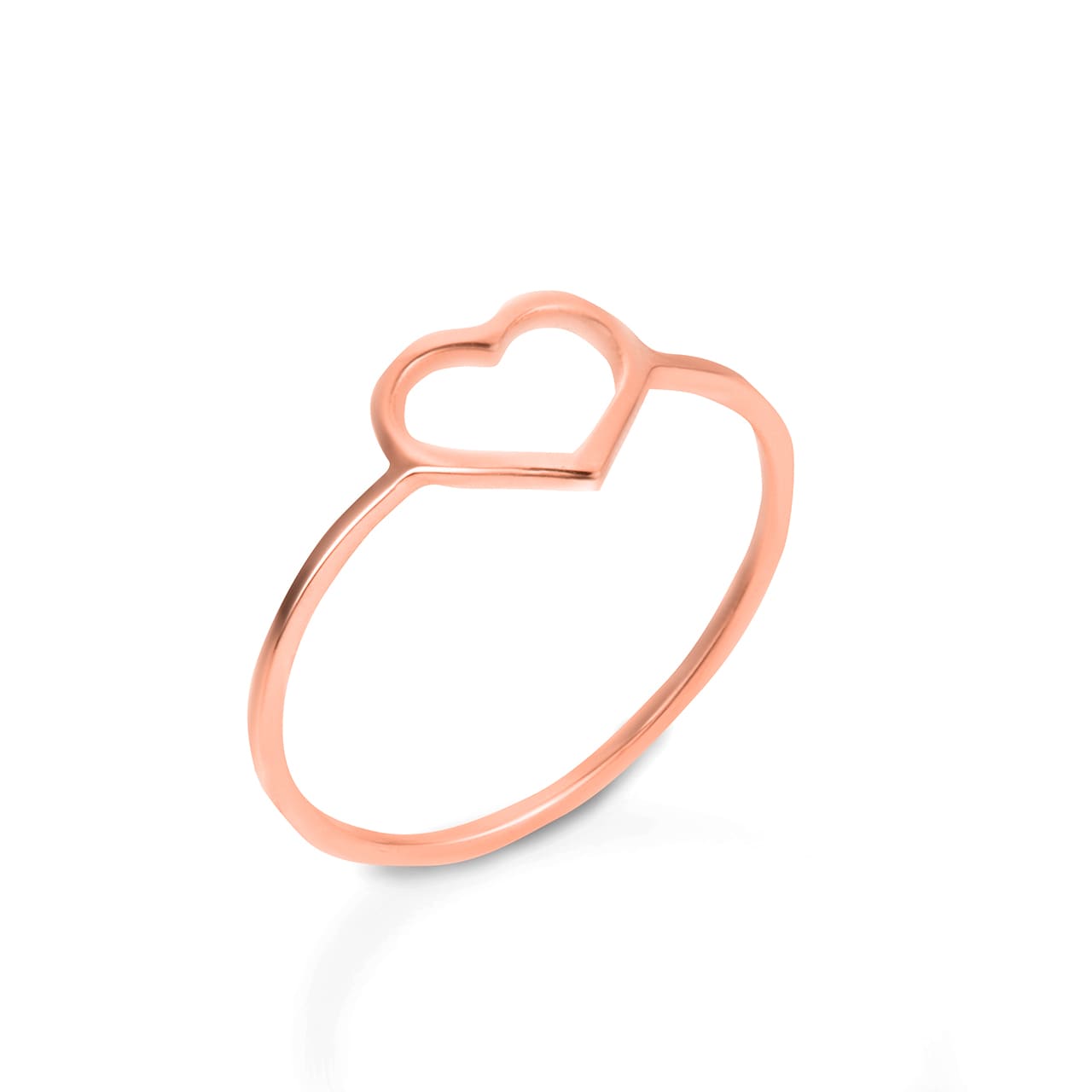 Gold Heart Shape Ring, view 3