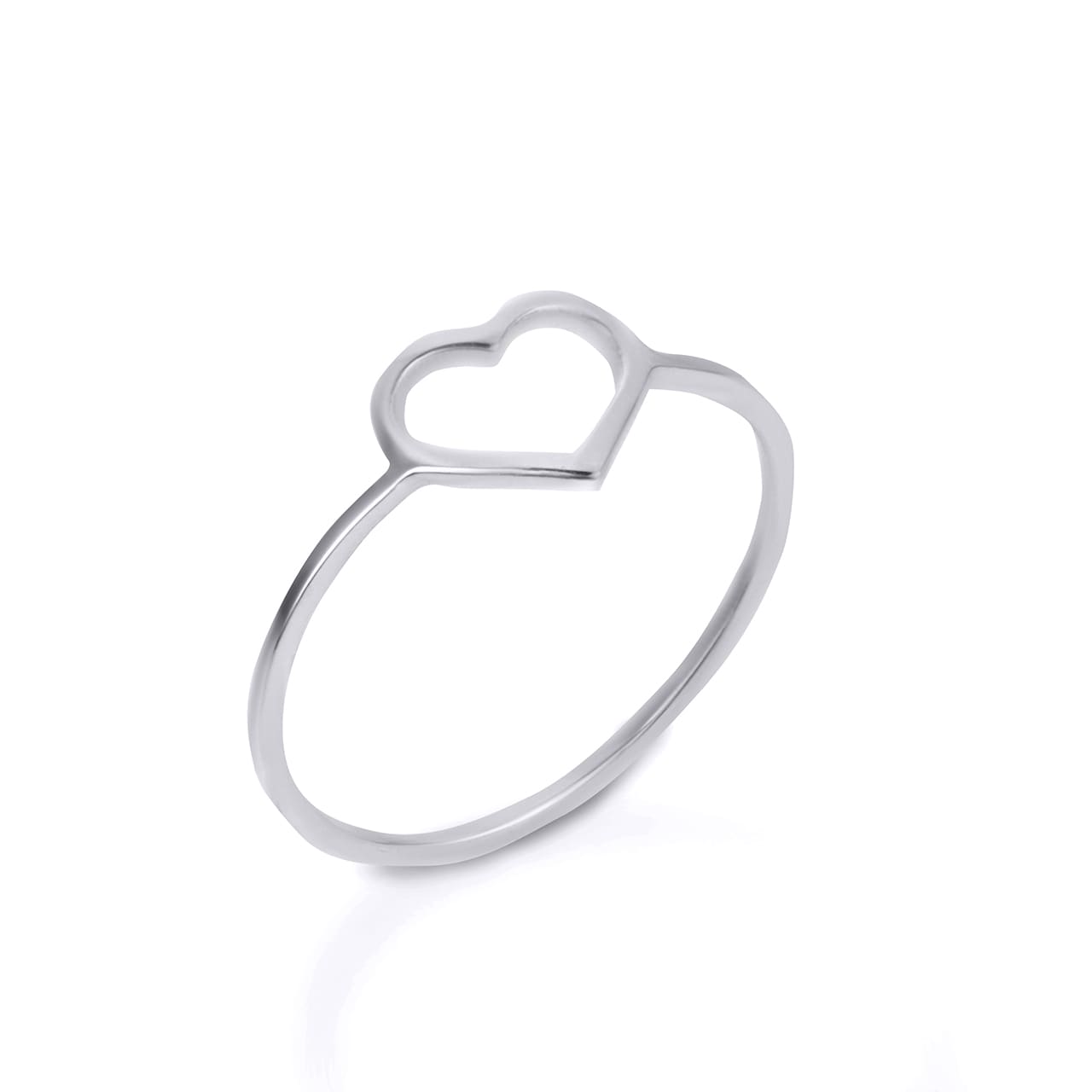 Gold Heart Shape Ring, view 4
