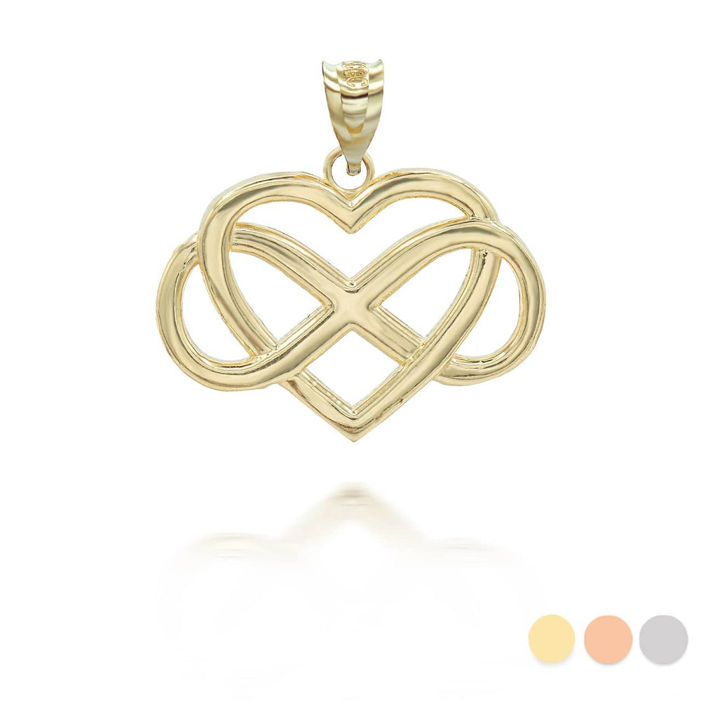 Gold Heart with Infinity Pendant Necklace