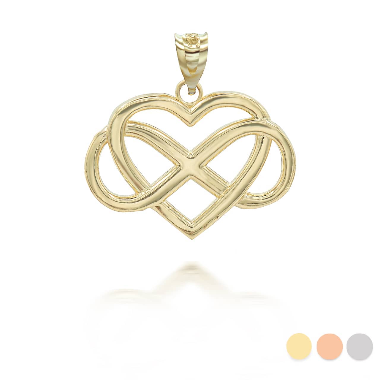 Gold Heart with Infinity Pendant Necklace