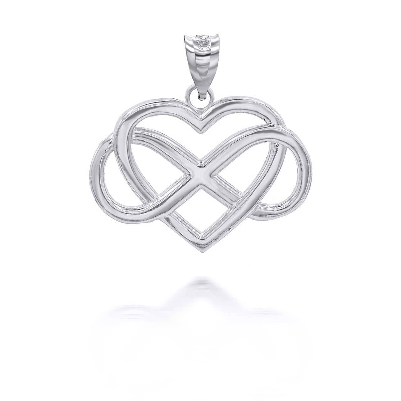 Gold Heart with Infinity Pendant Necklace, view 5