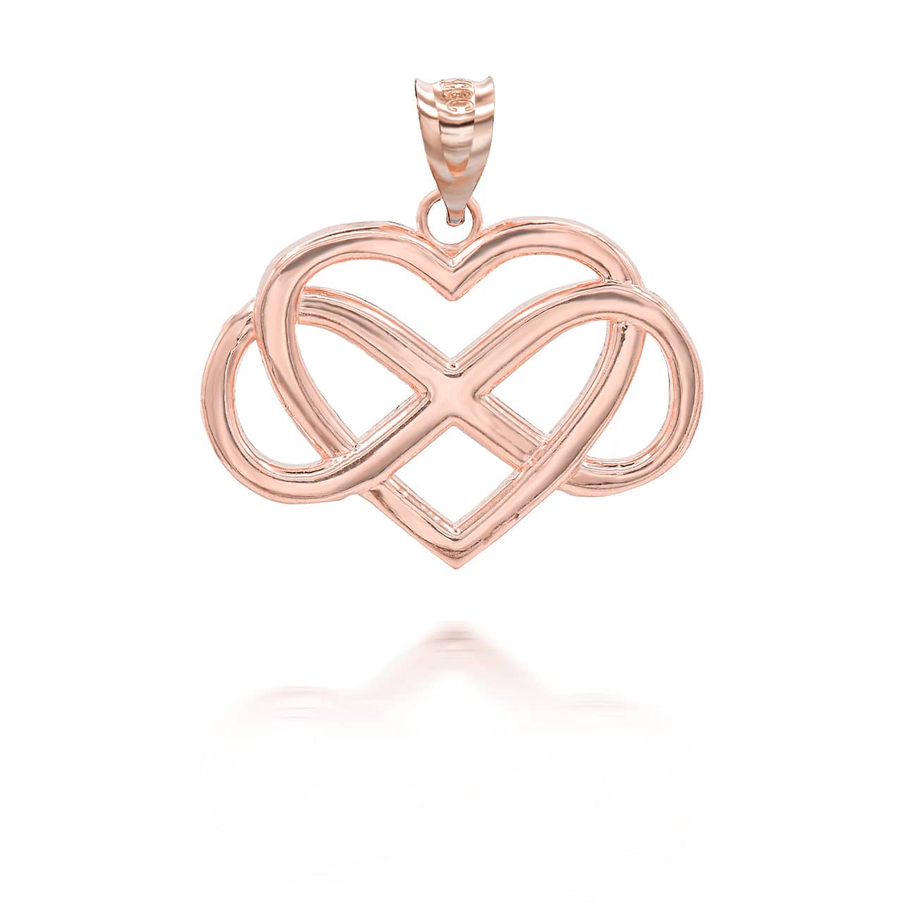 Gold Heart with Infinity Pendant Necklace, view 7