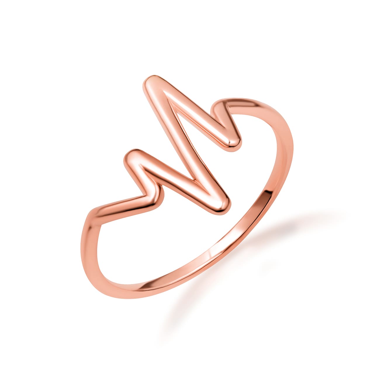 Gold Heartbeat EKG Pulse Ring, view 5