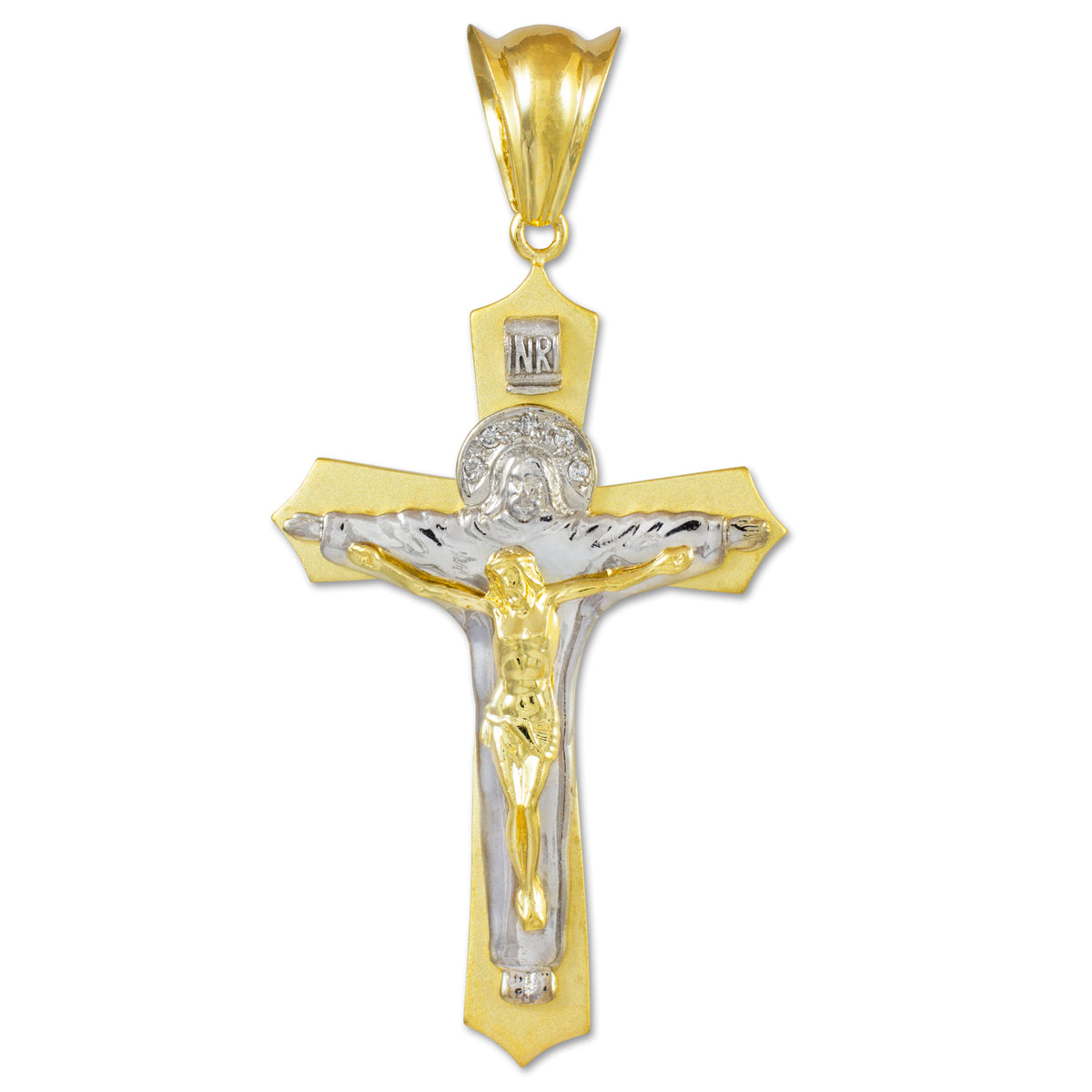 Gold Holy Trinity Crucifix Pendant
