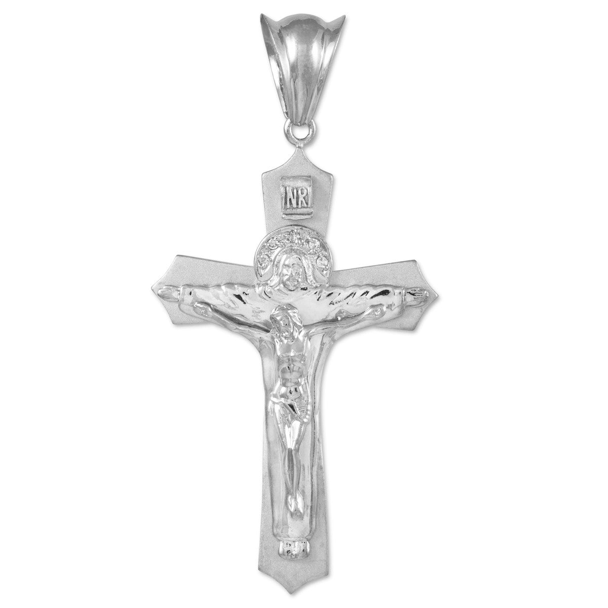 Gold Holy Trinity Crucifix Pendant, view 5