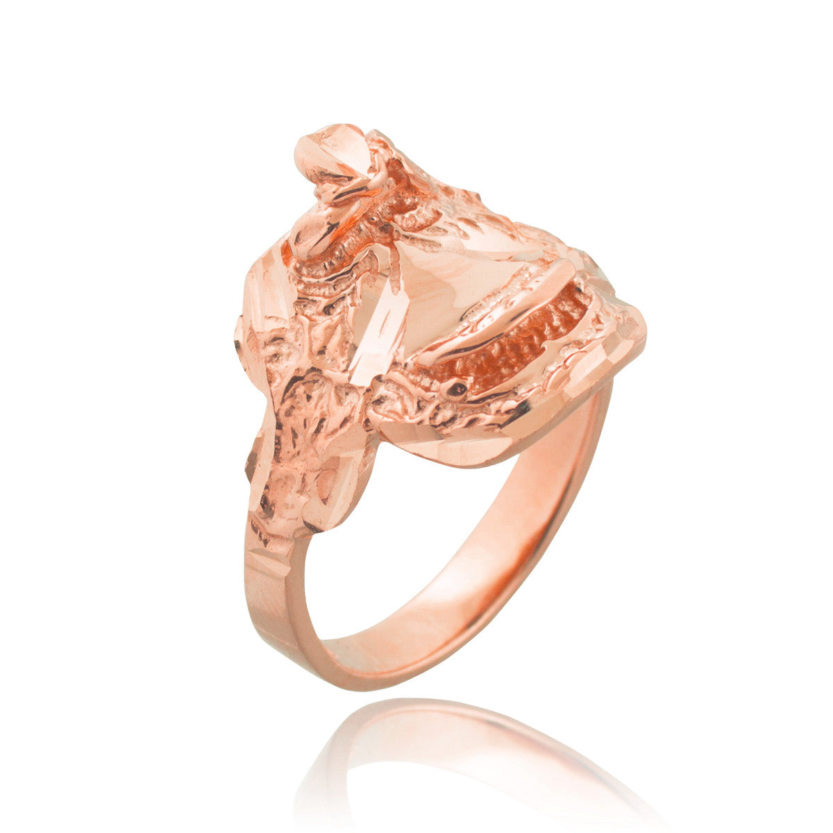 Gold Horse Saddle Ring, view 2