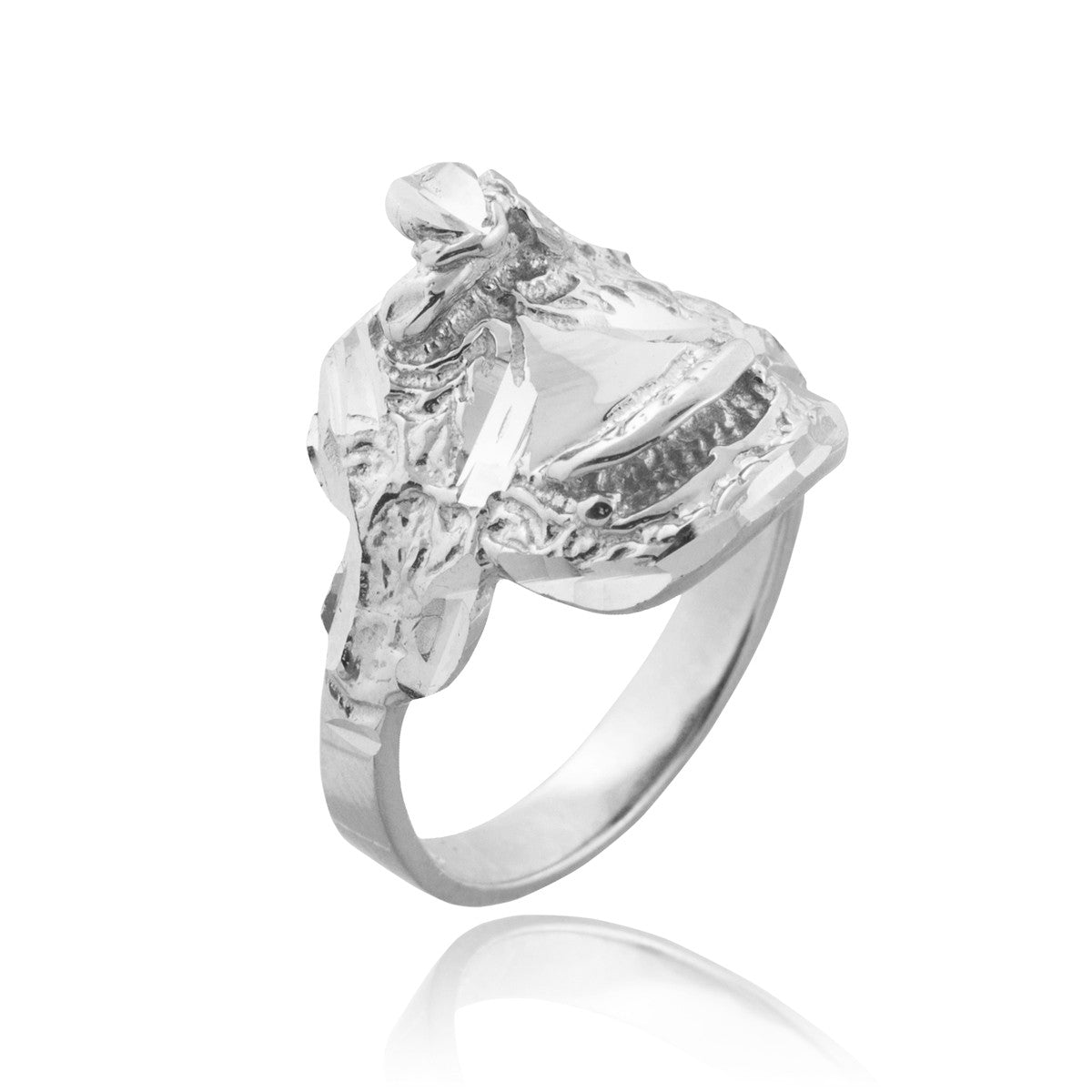 Gold Horse Saddle Ring, view 3