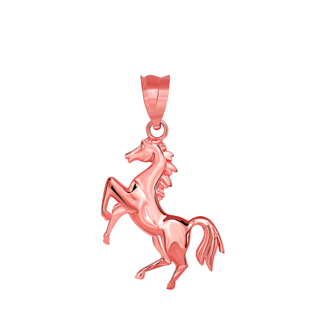 Gold Horse Stallion Pendant Necklace, view 5