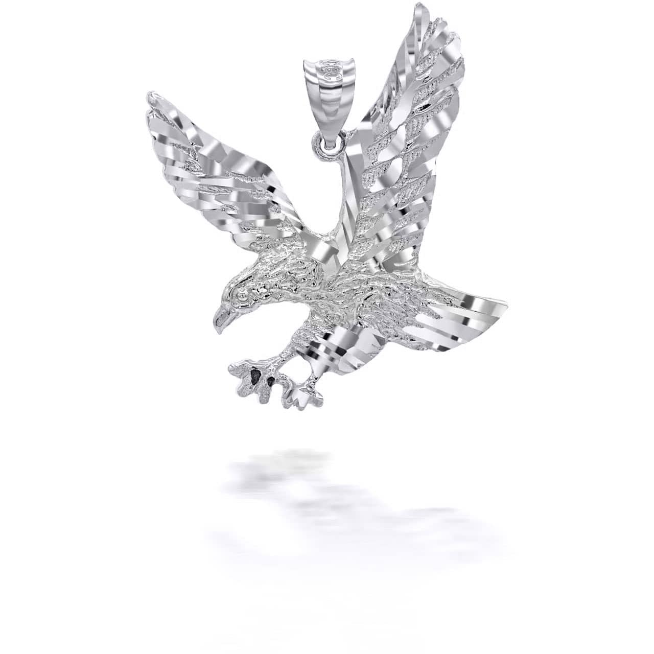 Gold Hunting Eagle Pendant Necklace, view 8