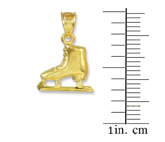 Gold Ice Skate Charm Necklace, view 2