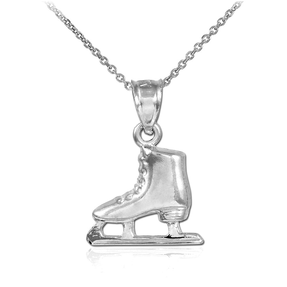 Gold Ice Skate Charm Necklace, view 3