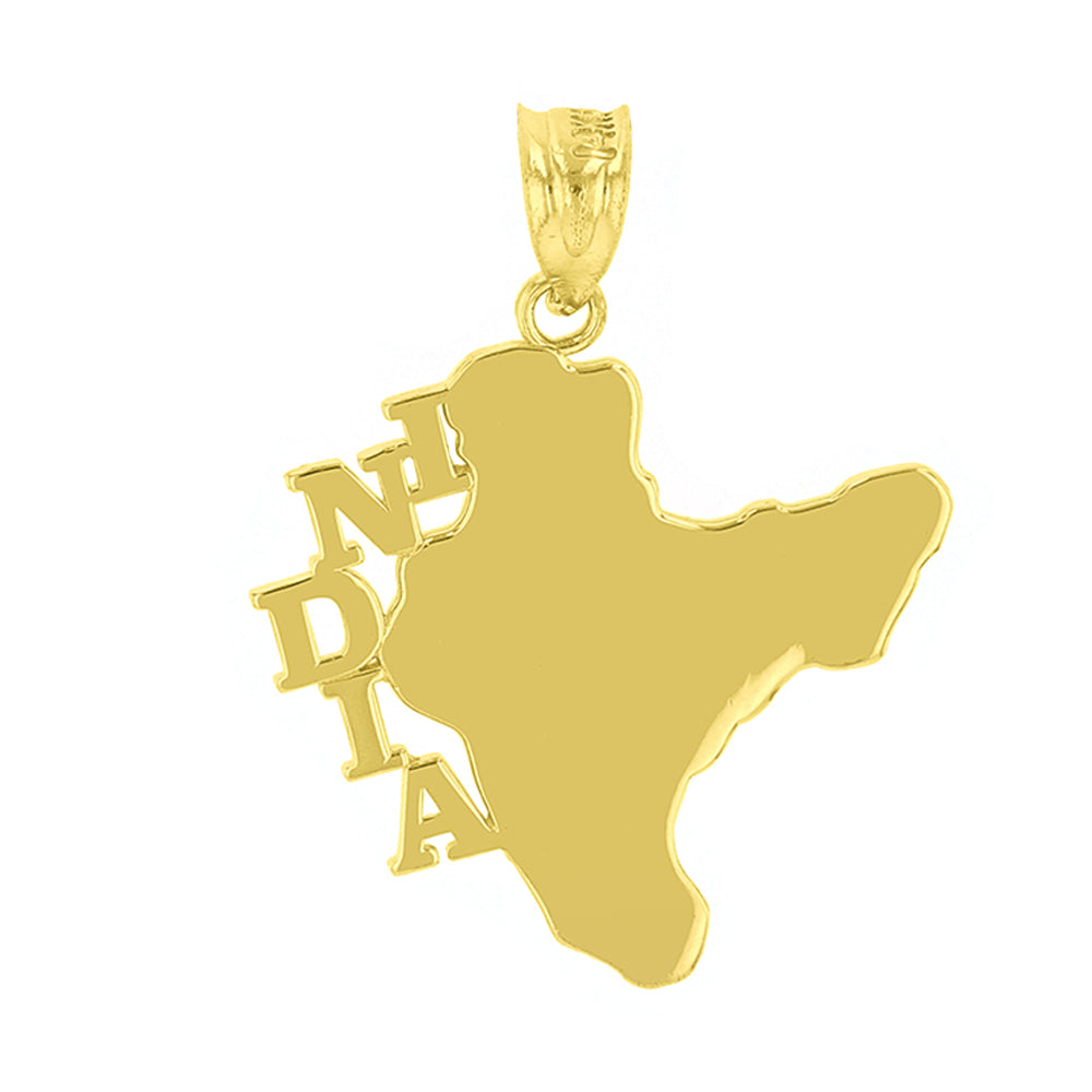 Gold India Country Pendant Necklace, view 2