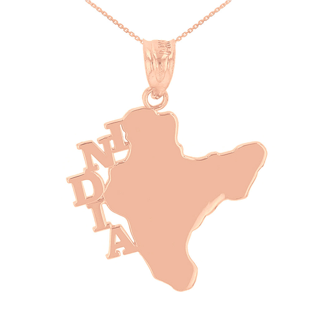 Gold India Country Pendant Necklace, view 4