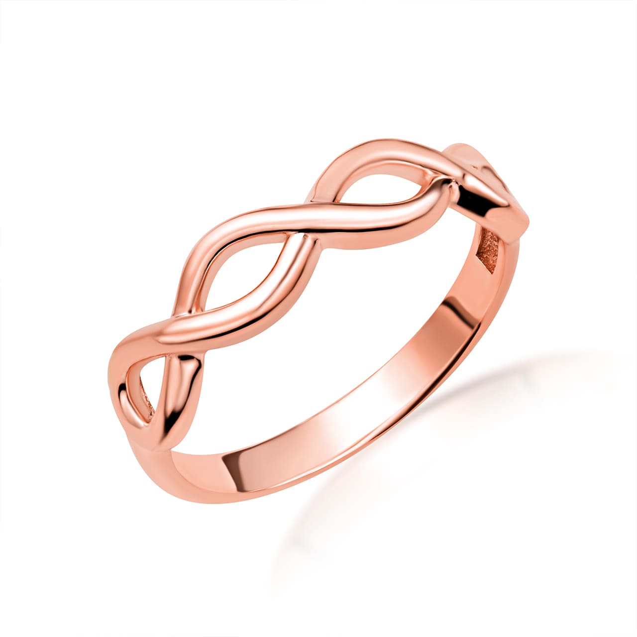 Gold Infinity Band Ring, view 4