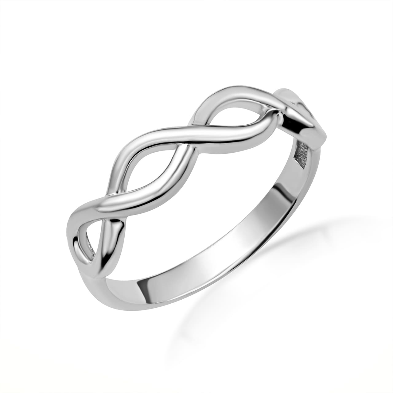 Gold Infinity Band Ring, view 5