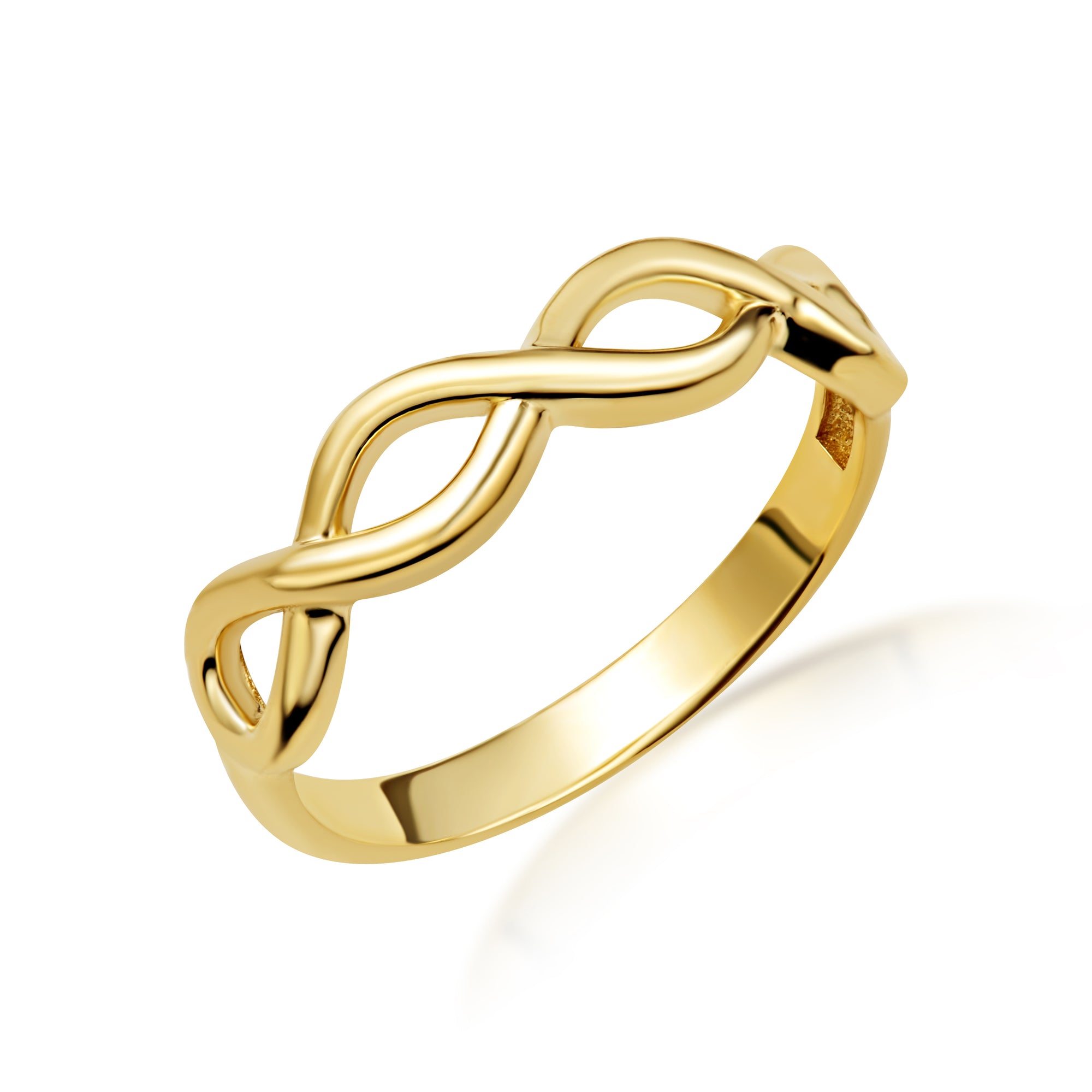 Gold Infinity Band Ring, view 6