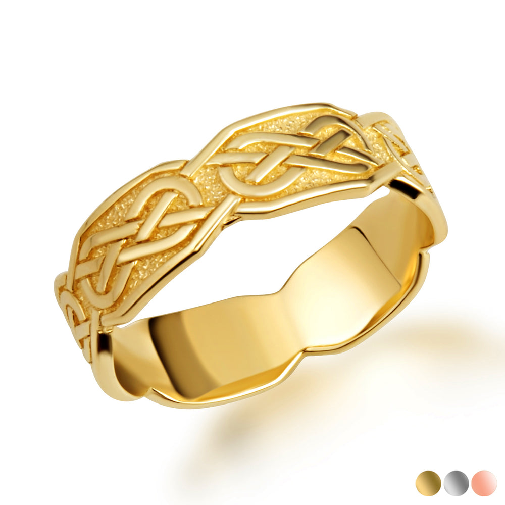 Gold Infinity Knot Band Ring