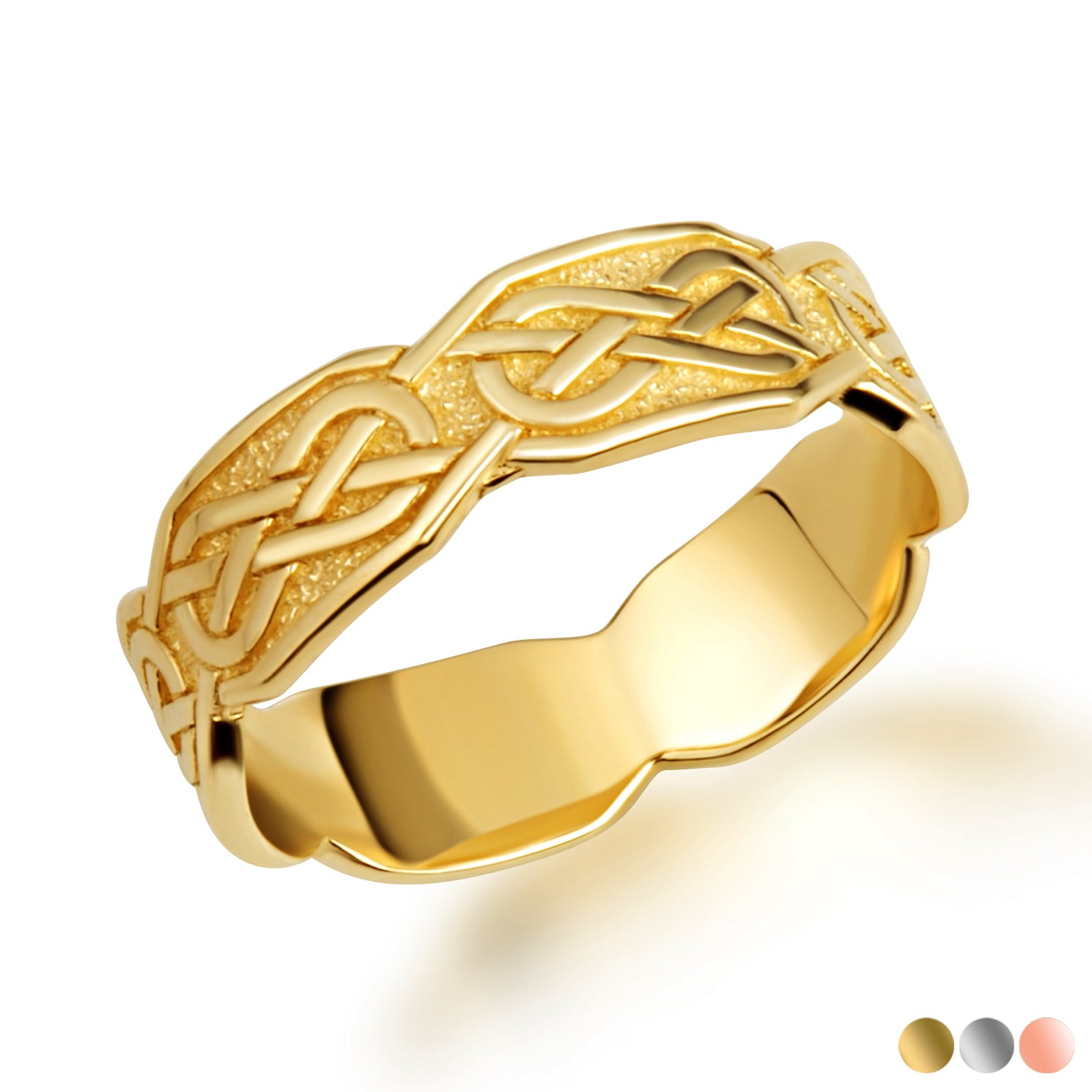 Gold Infinity Knot Band Ring