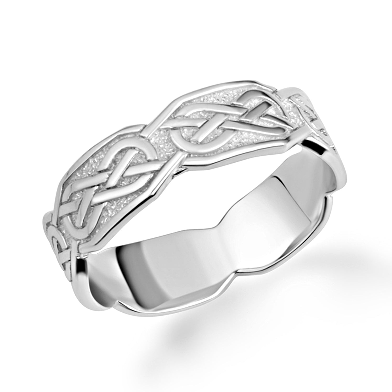 Gold Infinity Knot Band Ring, view 3