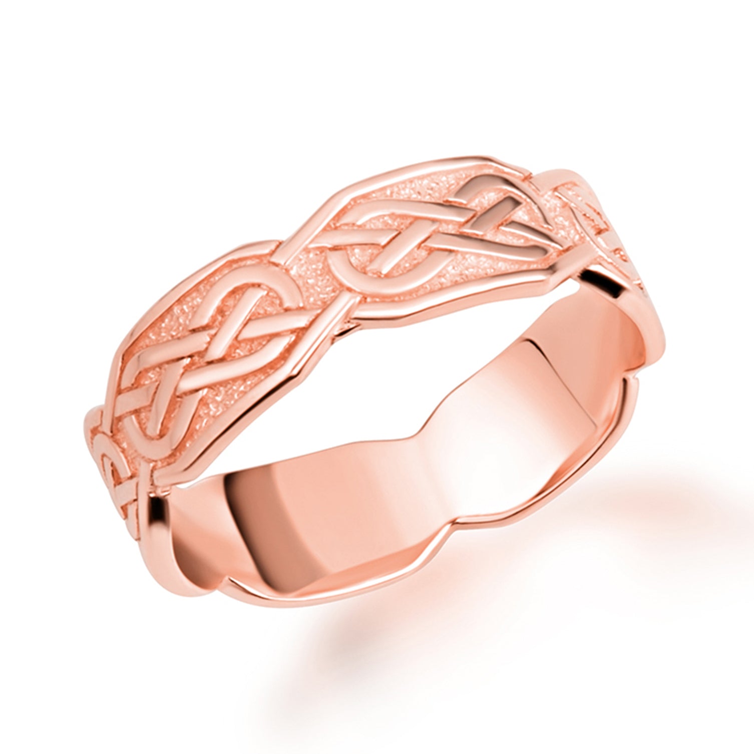 Gold Infinity Knot Band Ring, view 4