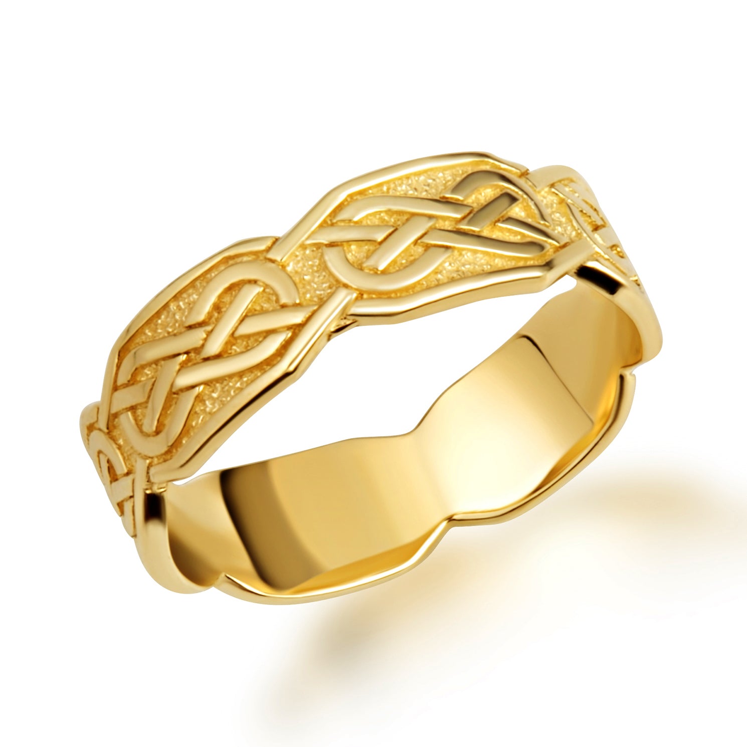 Gold Infinity Knot Band Ring, view 5