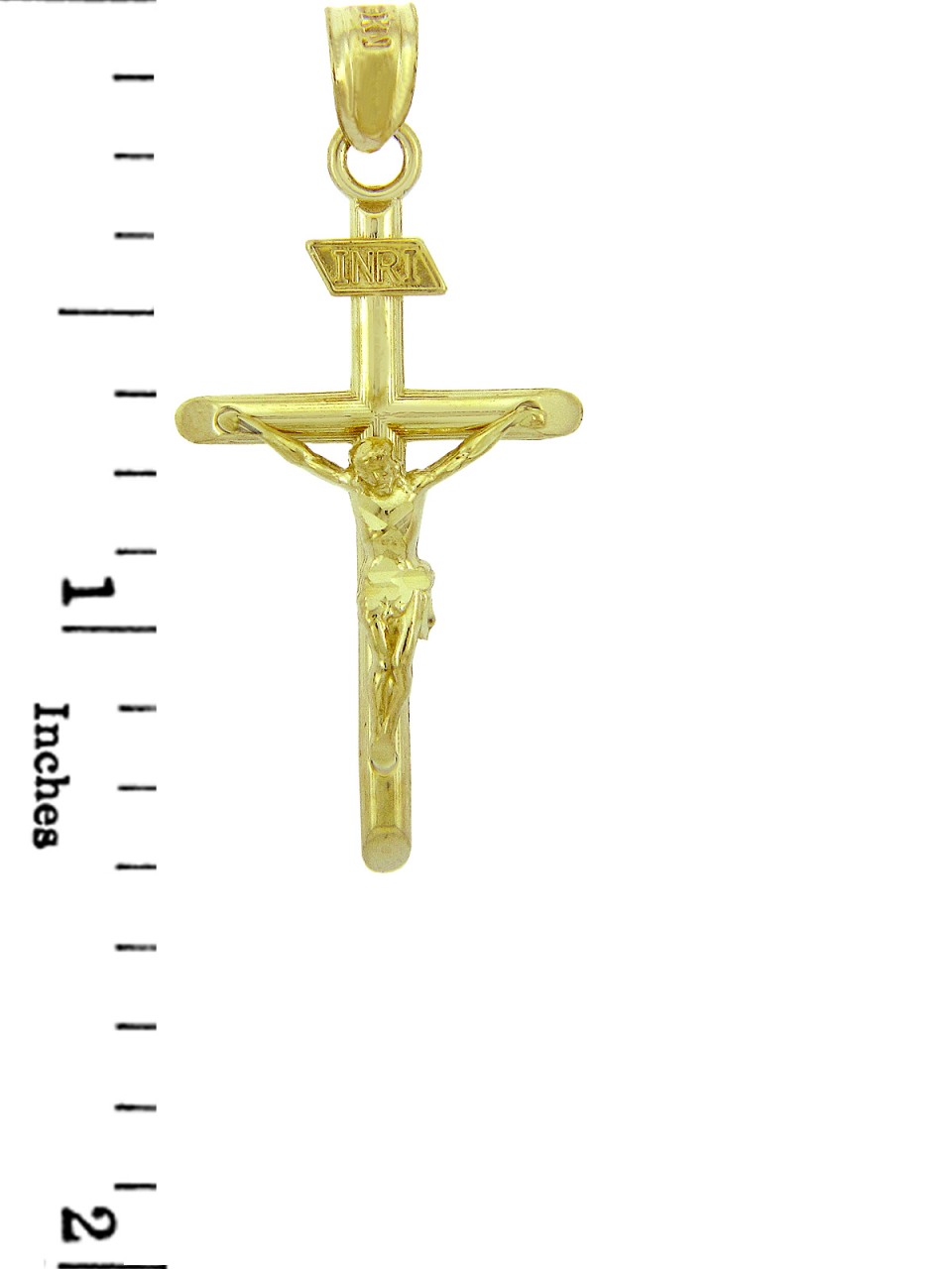 Gold INRI Crucifix, view 3