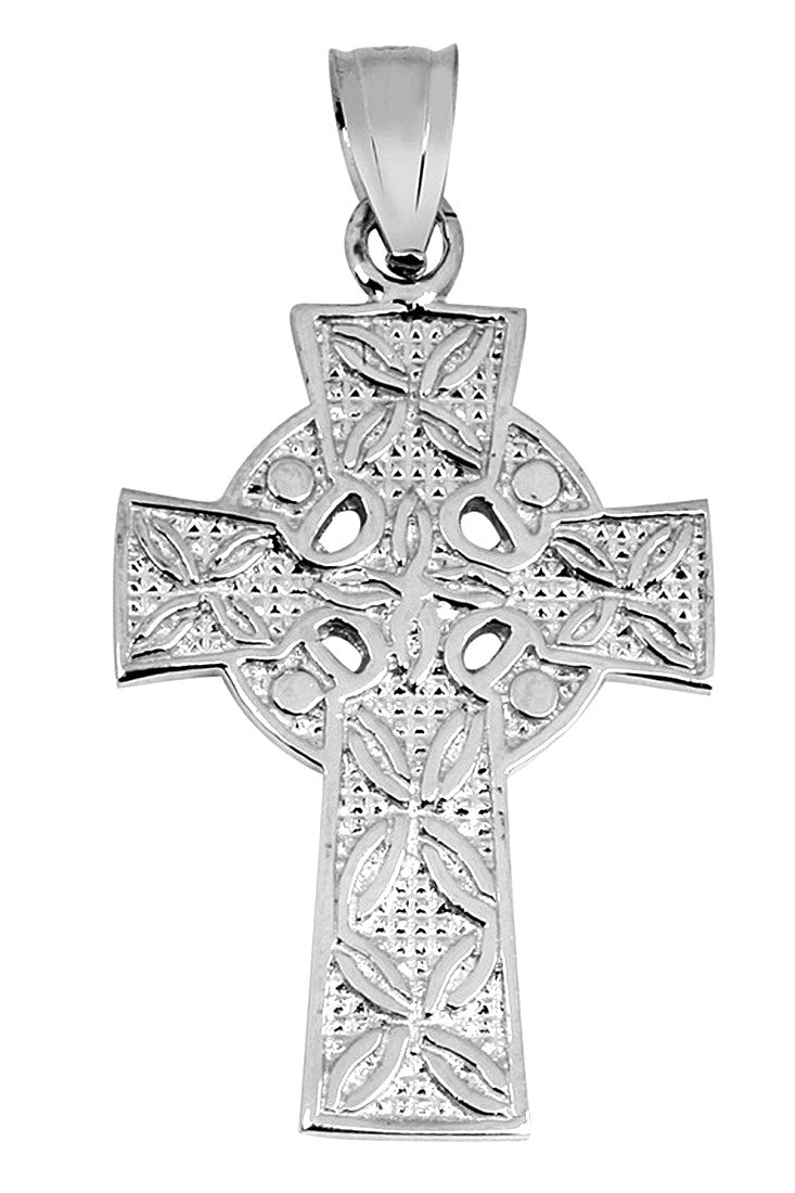 Gold Irish Celtic Cross Pendant, view 4