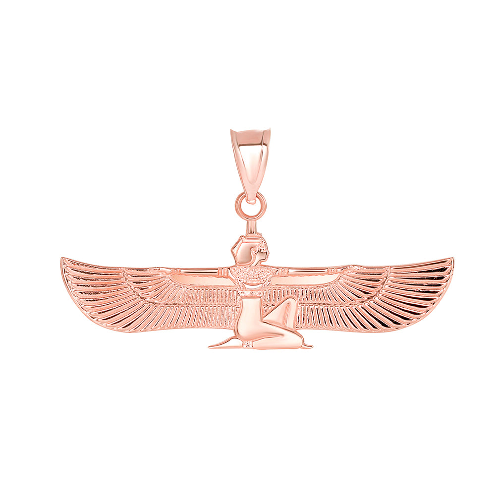 Gold Isis Egyptian Goddess of Magic And Healing Pendant Necklace, view 4