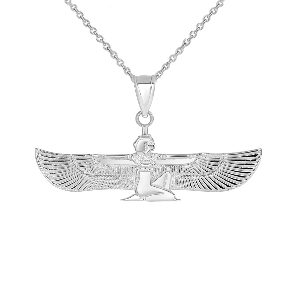Gold Isis Egyptian Goddess of Magic And Healing Pendant Necklace, view 5