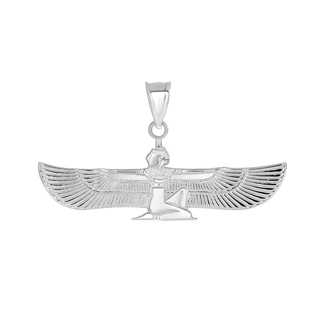 Gold Isis Egyptian Goddess of Magic And Healing Pendant Necklace, view 6